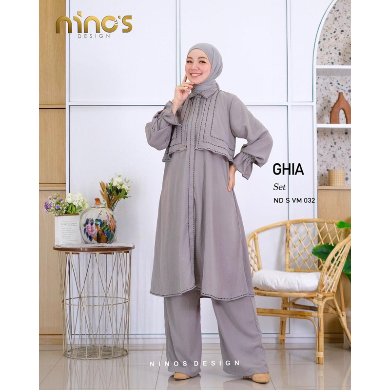 stelan kulot GHIA set 032 stelan tunik original  ninos design