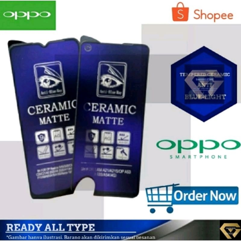 OPPO TEMPERED GLASS MATTE CERAMIC ANTI BLUE LIGHT ANTI GLARE FULL COVER OPPO FIND N2 FLIP