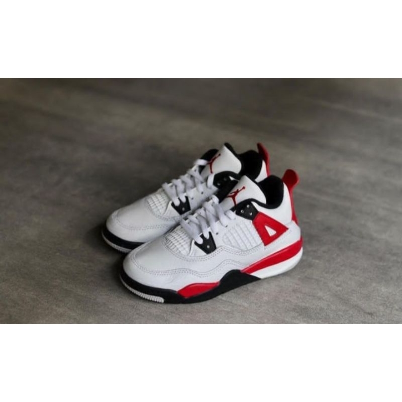 SEPATU ANAK ORIGINAL NIKE AIR JORDAN RETRO 4 WHITE RED
