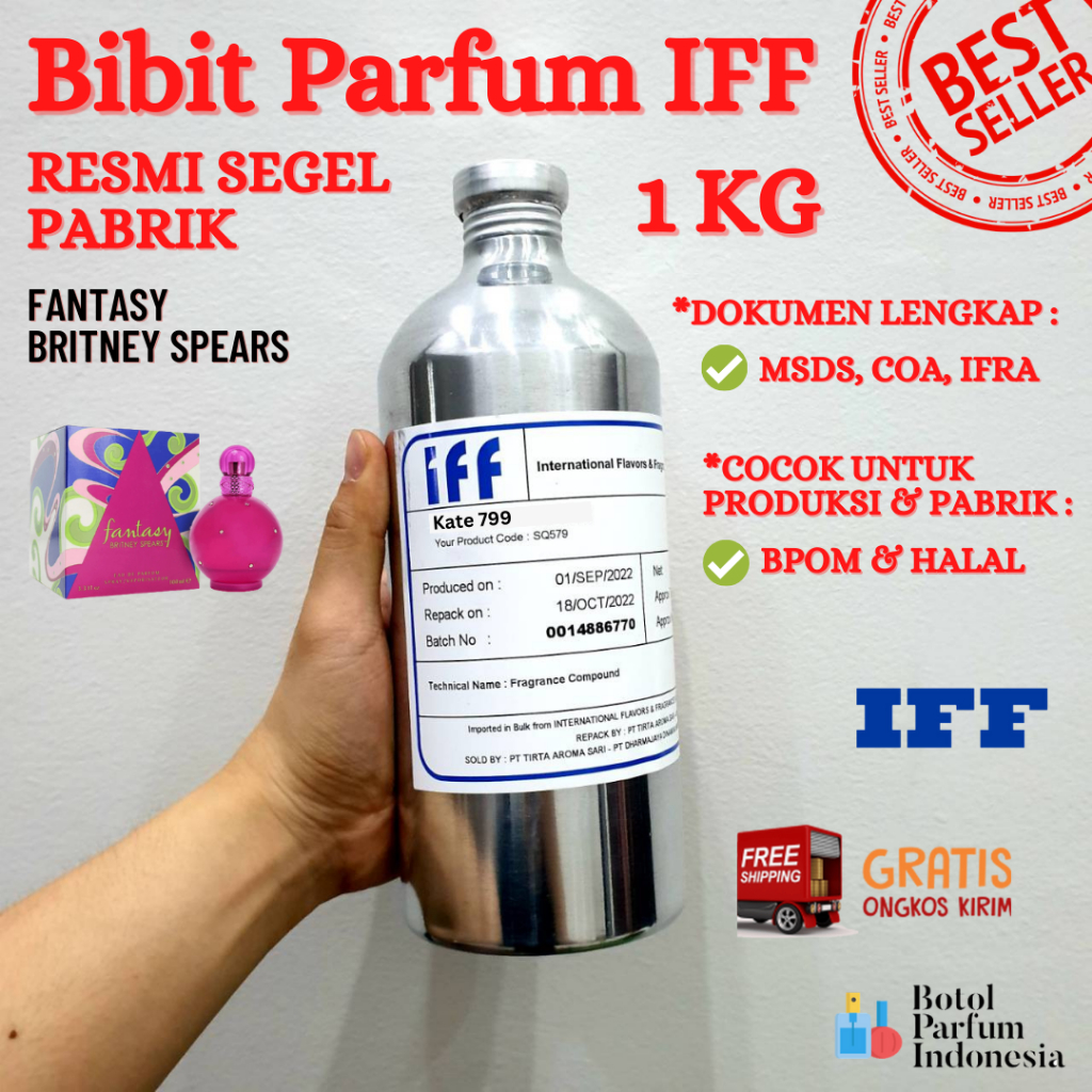 BIBIT PARFUM SEGEL KATE 799 BY IFF MURNI 100% - MSDS COA IFRA