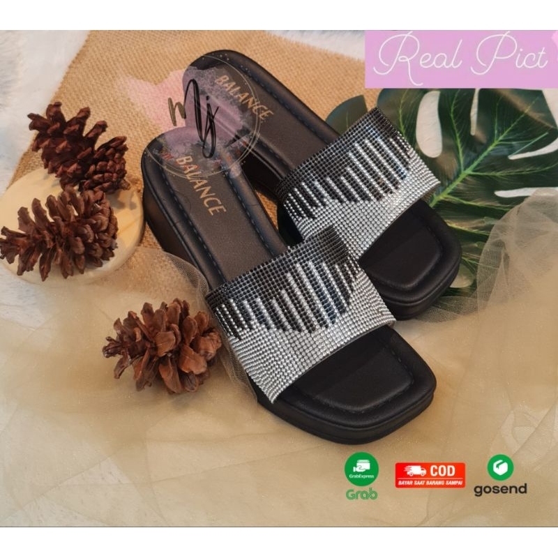 SANDAL WEDGES WANITA IMPORT sendal bangkok wanita