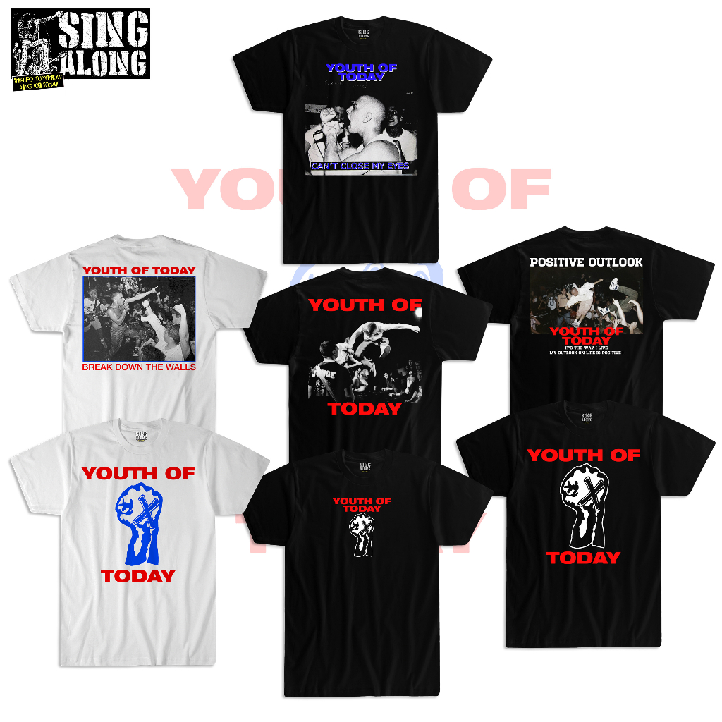 KAOS BAND YOUTH OF TODAY / T SHIRT YOUTH OF TODAY / UNISEX YOUTH OF TODAY T-SHIRT HARDCORE