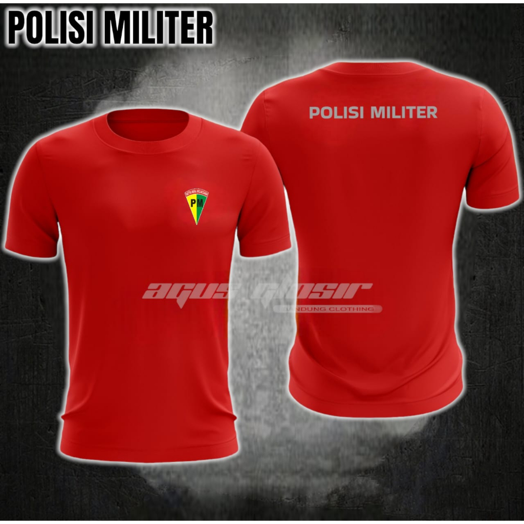 Kaos Jersey POLISI MILITER (PM) Merah || Kaos Olahraga Jersey POLISI || Kaos Jersey Drifit POLISI MI