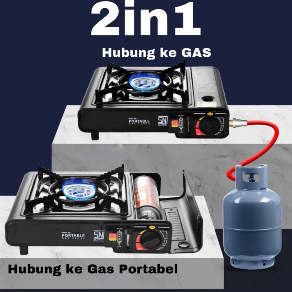 GW Kompor Portabel 2in1 Tungku Gas Camping Traveling