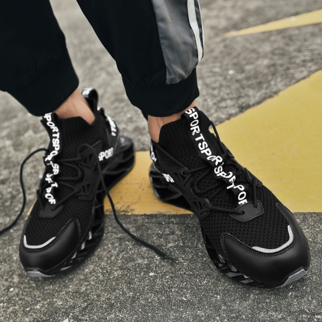 Sepatu Pria Kasual Original Sepatu Pria Sneakers Korea A-3 Hitam