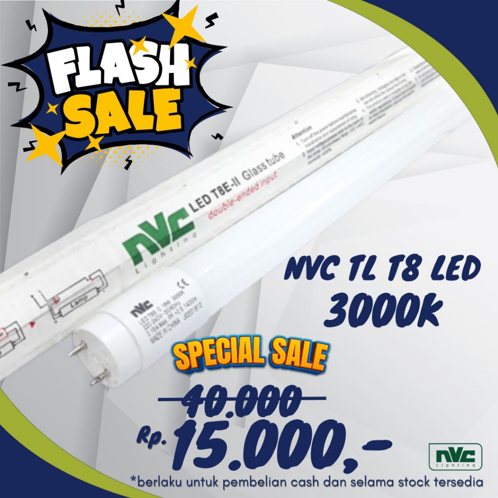NVC International LED Lamps T8E-II 3000K GlassTube Model 70089750