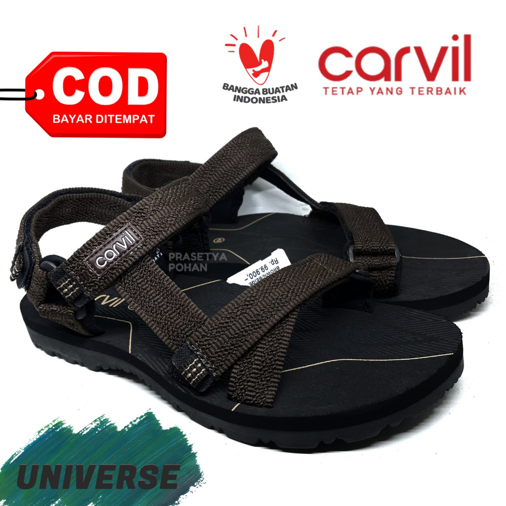 Sandal Gunung Pria Carvil Original Anti Air - Sendal Gunung Carvil Wijaya Red