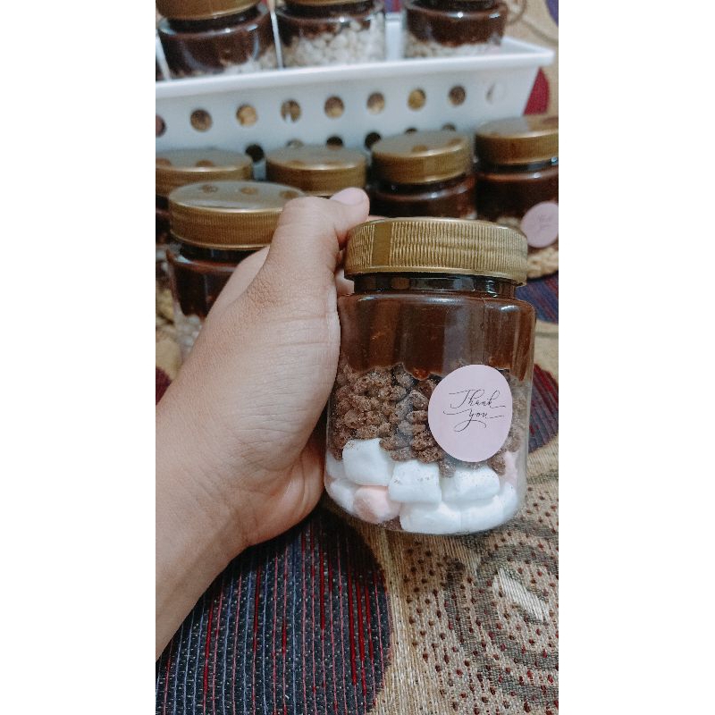 

Choco jar rice crispy mix marsmallow/choco jar/masrmallow