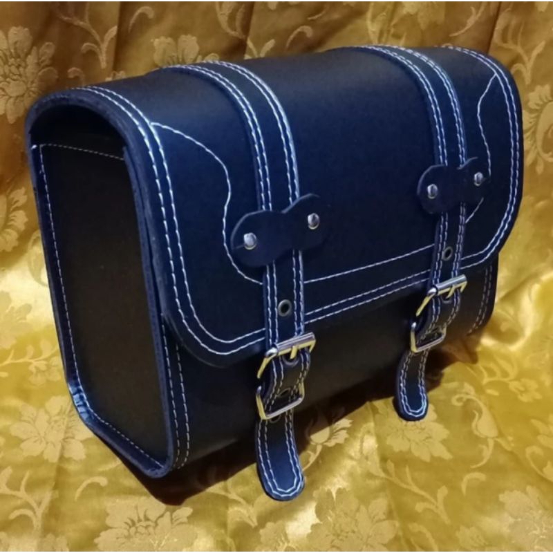 Side Bag Back Rack Motor Kawasaki W175.Tas Kulit Backrack W175