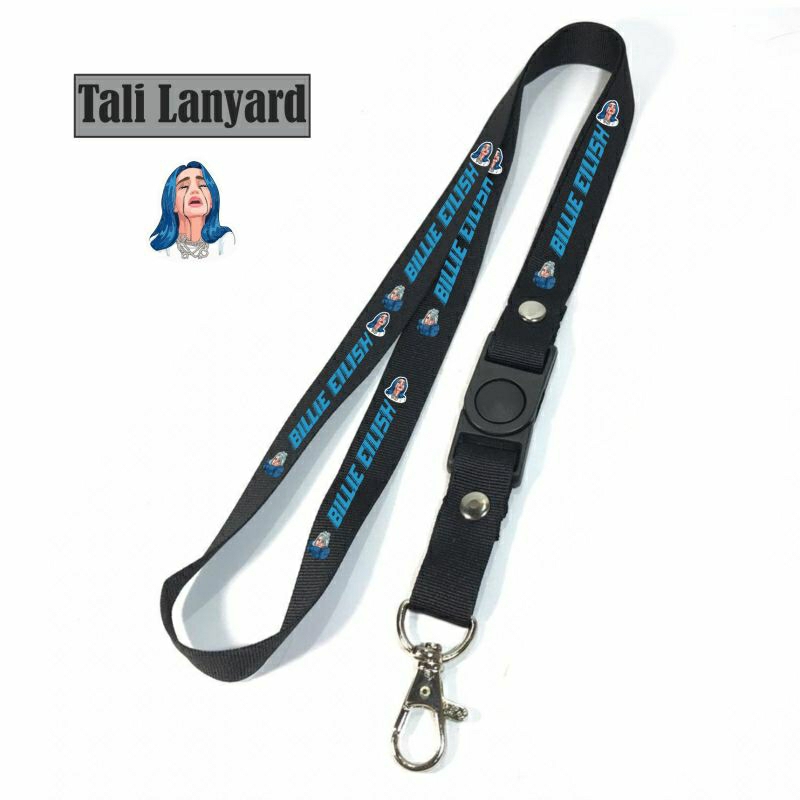 

lanyard BILLIE EILISH / tali lanyard band gantungan kunci name tag id card / pods / brand lokal