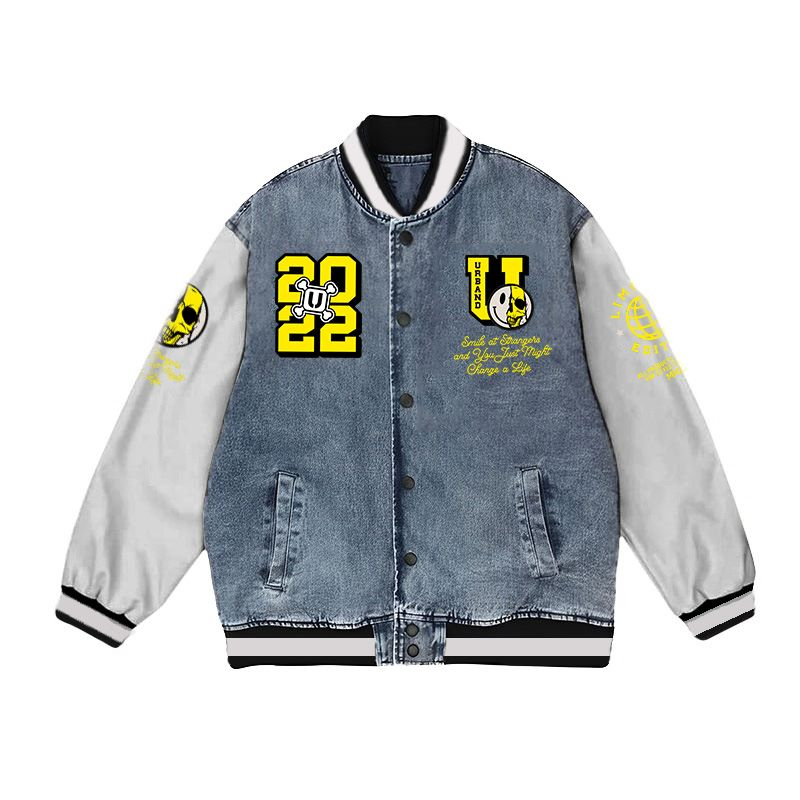 Dhozen Varsity Jacket Denim Smile A261