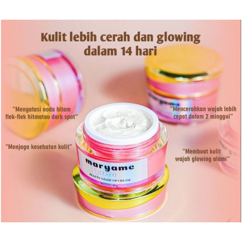 Maryame Beauty Glow Up Krim Pencerah 5in1 Anti Aging Flek Membandel