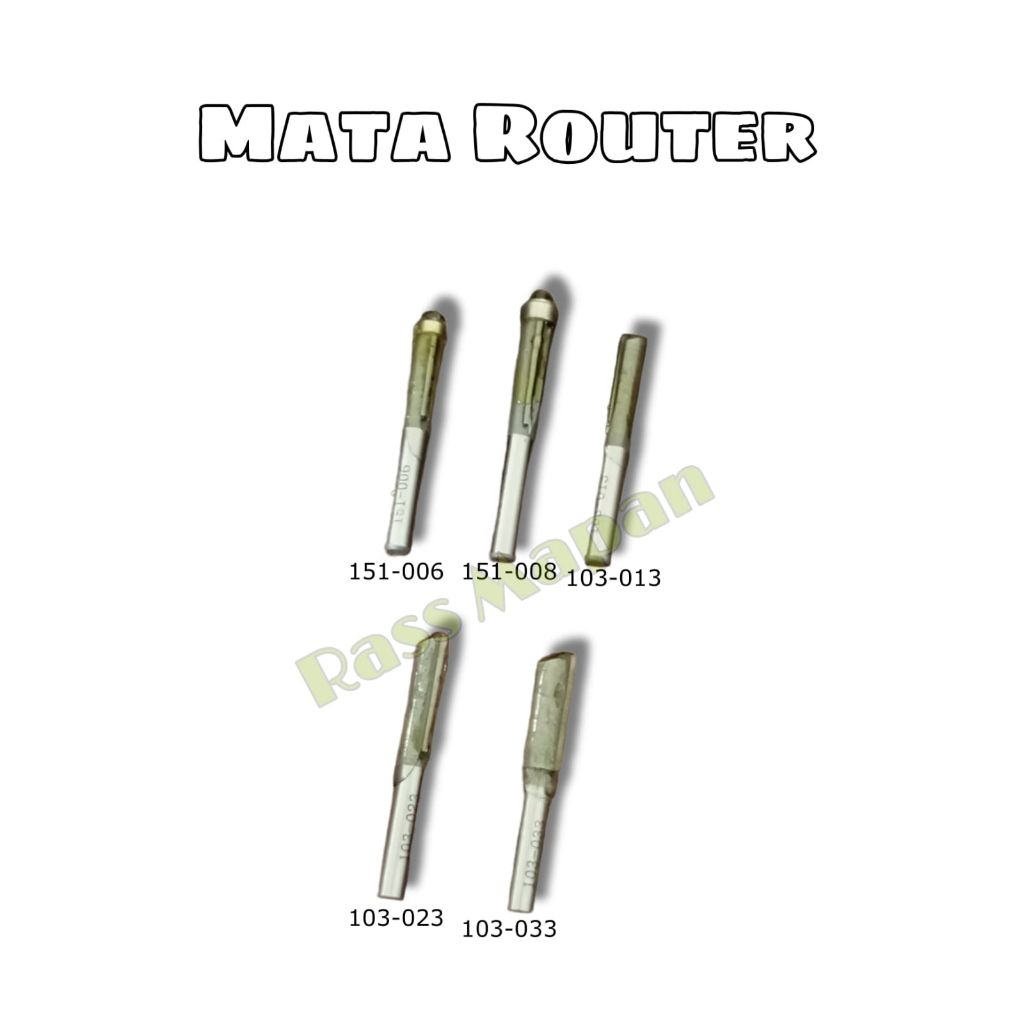 Mata Router Straight Trimmer Bits Profil 8mm Pemotong HPL Benz