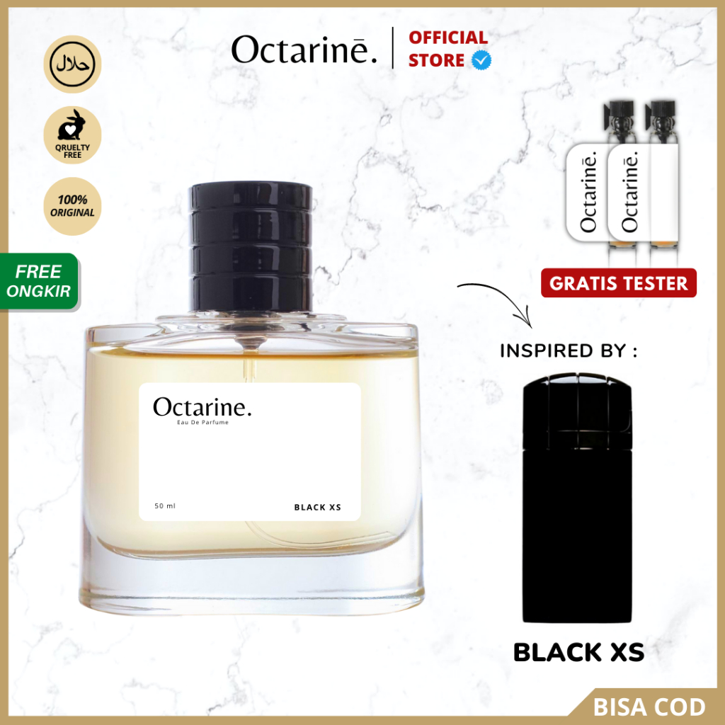 Octarine - Parfum Pria Wanita Tahan Lama Aroma Maskulin Fresh Inspired By Black XS | Parfume Perfume Farfum Minyak Wangi Cewek Cowok Murah Original