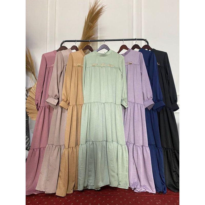 Dress Premium Iyaluna bordir tingkat