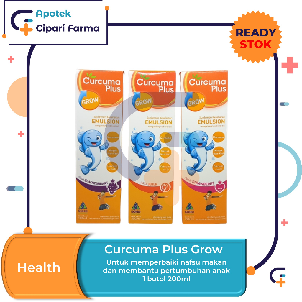 Curcuma Plus Grow Suplemen Makanan | Penambah Nafsu Makan Anak