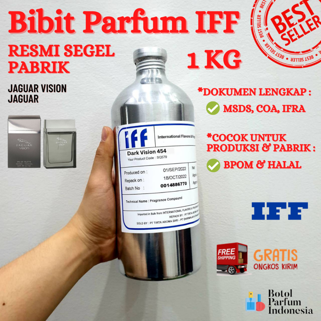 BIBIT PARFUM SEGEL Dark Vision 454 BY IFF MURNI 100% - MSDS COA IFRA