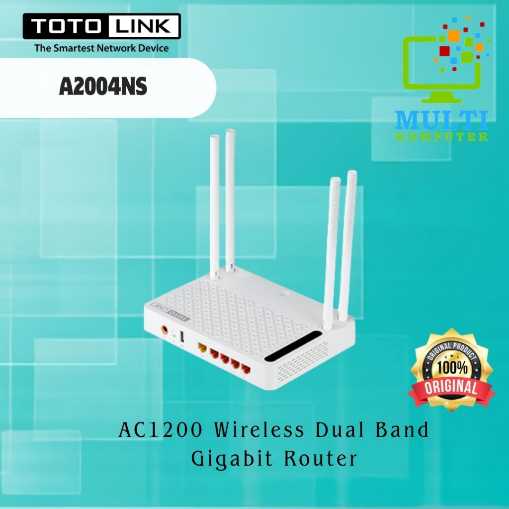 Router Wireless Dual Band 1.2Gbps with USB Port - TOTOLINK A2004NS