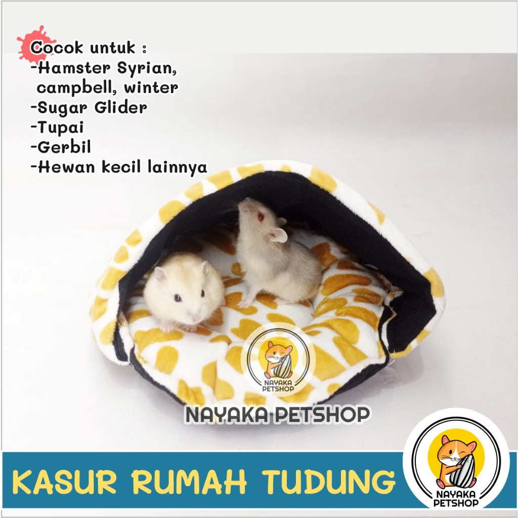 Kasur Hamster Rumah Tudung Sleeping Pouch Sugar Glider Sarang Ranjang Mini Bed Kandang Tupai Tempat Tidur Hewan