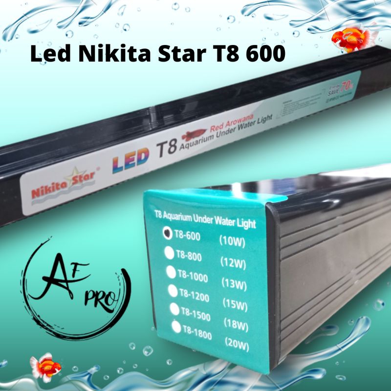 Lampu Led Tanning Aquarium Under Water Light Led NIKITA STAR Red Arowana T8 600