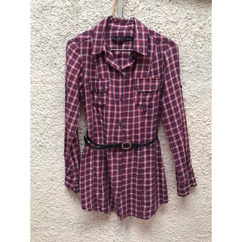 Zara Tartan tunik with belt