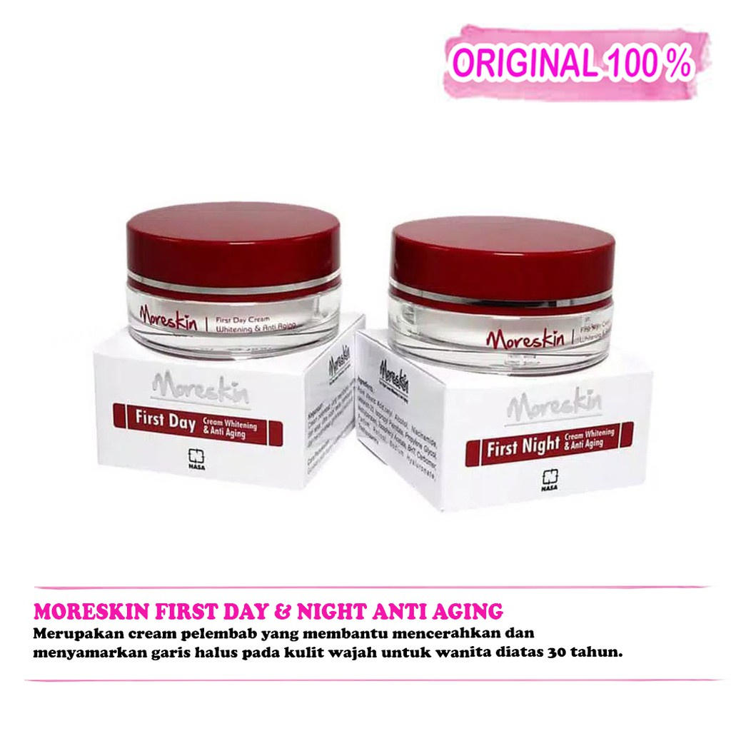 MORESKIN FIRST DAY AND NIGHT - CREAM WHITENING & ANTI AGING NASA ORIGINAL