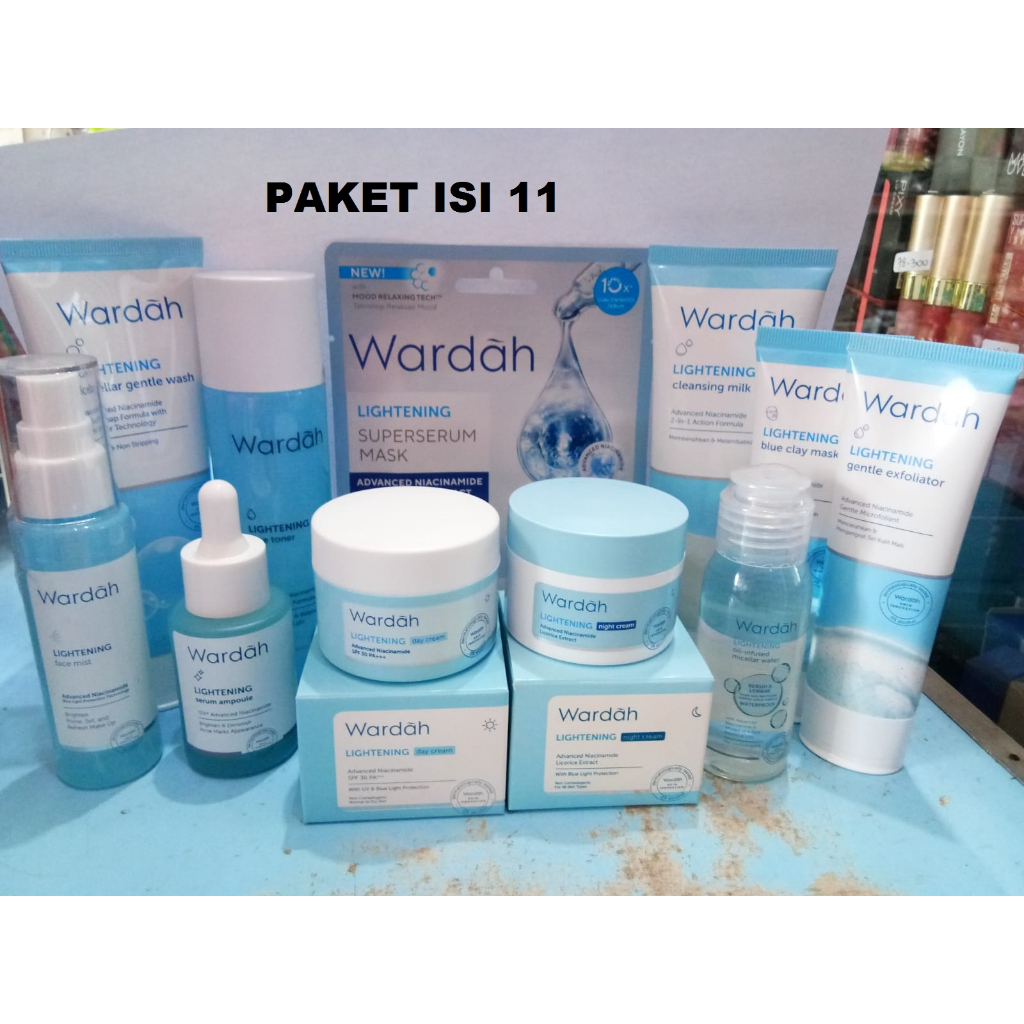 Wardah Lightening Series Sepaket / Paket lengkap (EXP 2027-2028)