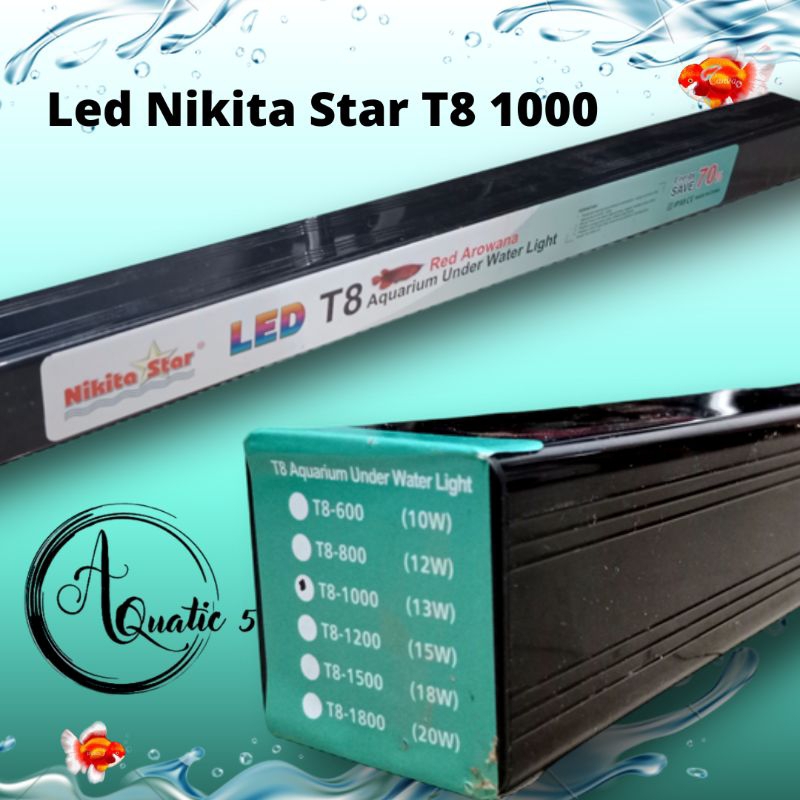 Lampu Led Tanning Aquarium Under Water Light Led NIKITA STAR Red Arowana T8 1000