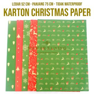 

[ 5 Lembar ] Wrapping Christmas Paper / Kertas Karton Natal - HCWF