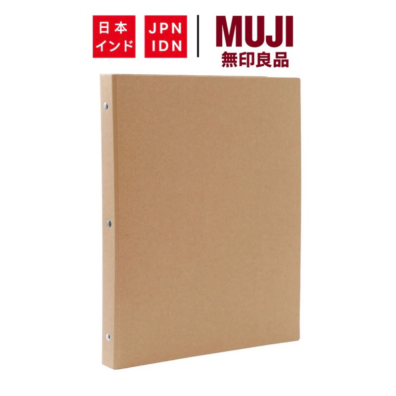 

[Pre Order] MUJI - Binder Kraft beigi and dark grey | binder berbahan kertas kraft ukuran A4,B5, dan A5