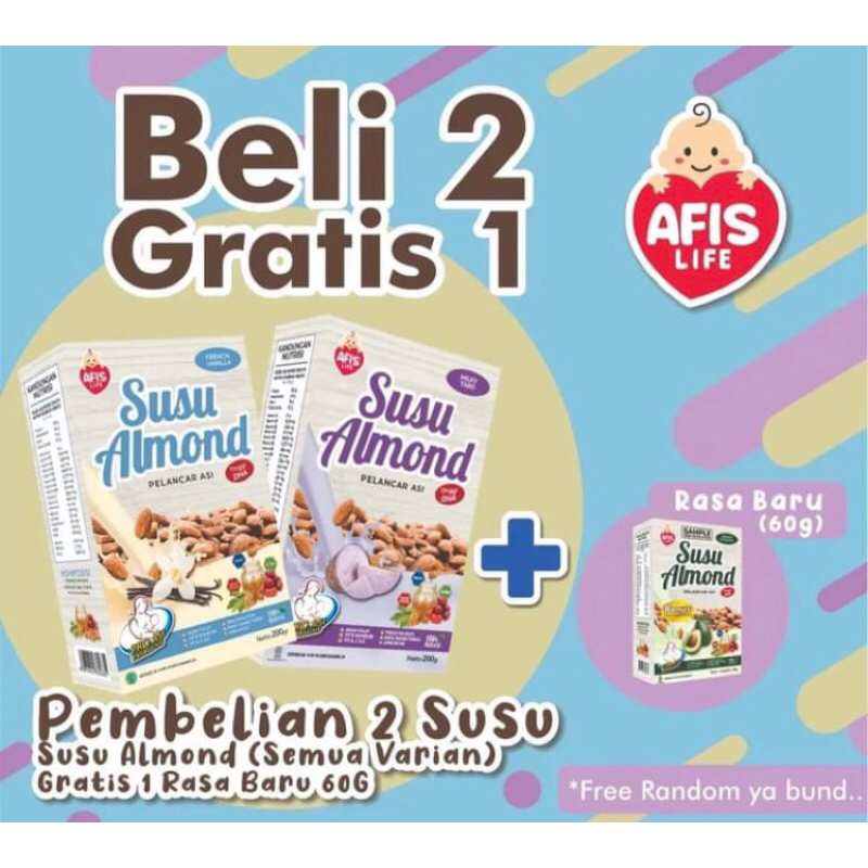 Afis Life Susu Almond Asi Booster 200 gram