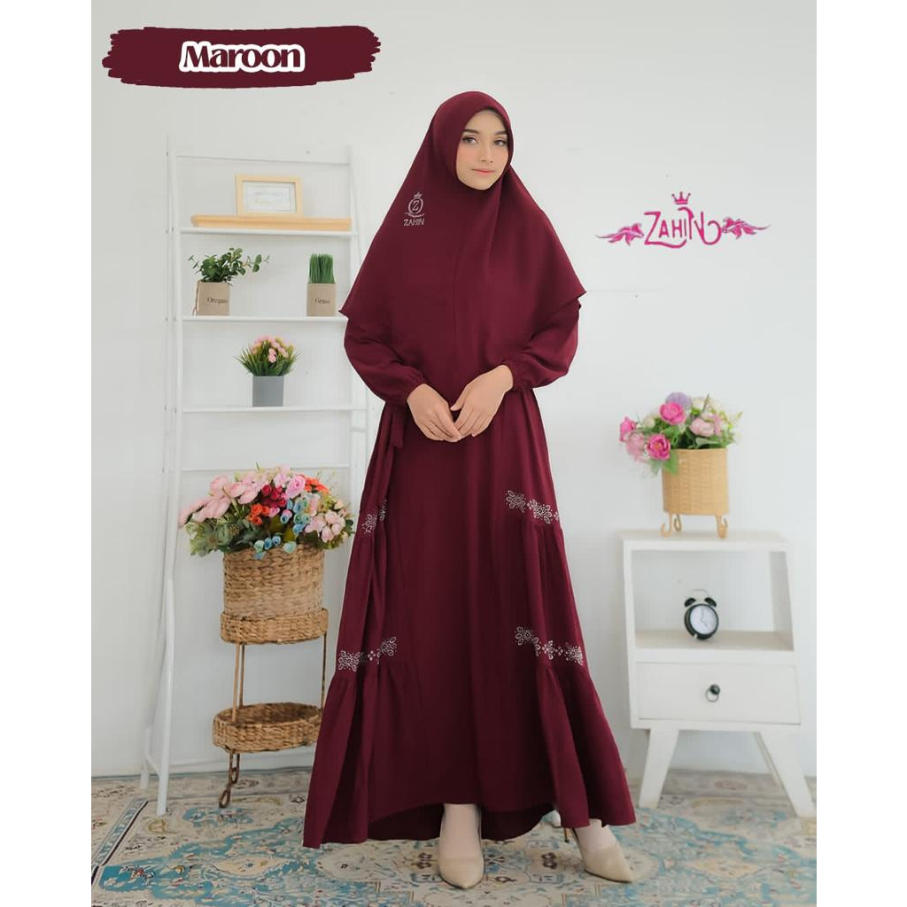 GAMIS MAHARANI  &amp; MARYAM MODEL LESTY ORIGINAL ZAHIN GAMIS SET KHIMAR CRINGKLE SIMPLE SYARI DAILYWEAR CASUAL WANITA OOTD FULICA