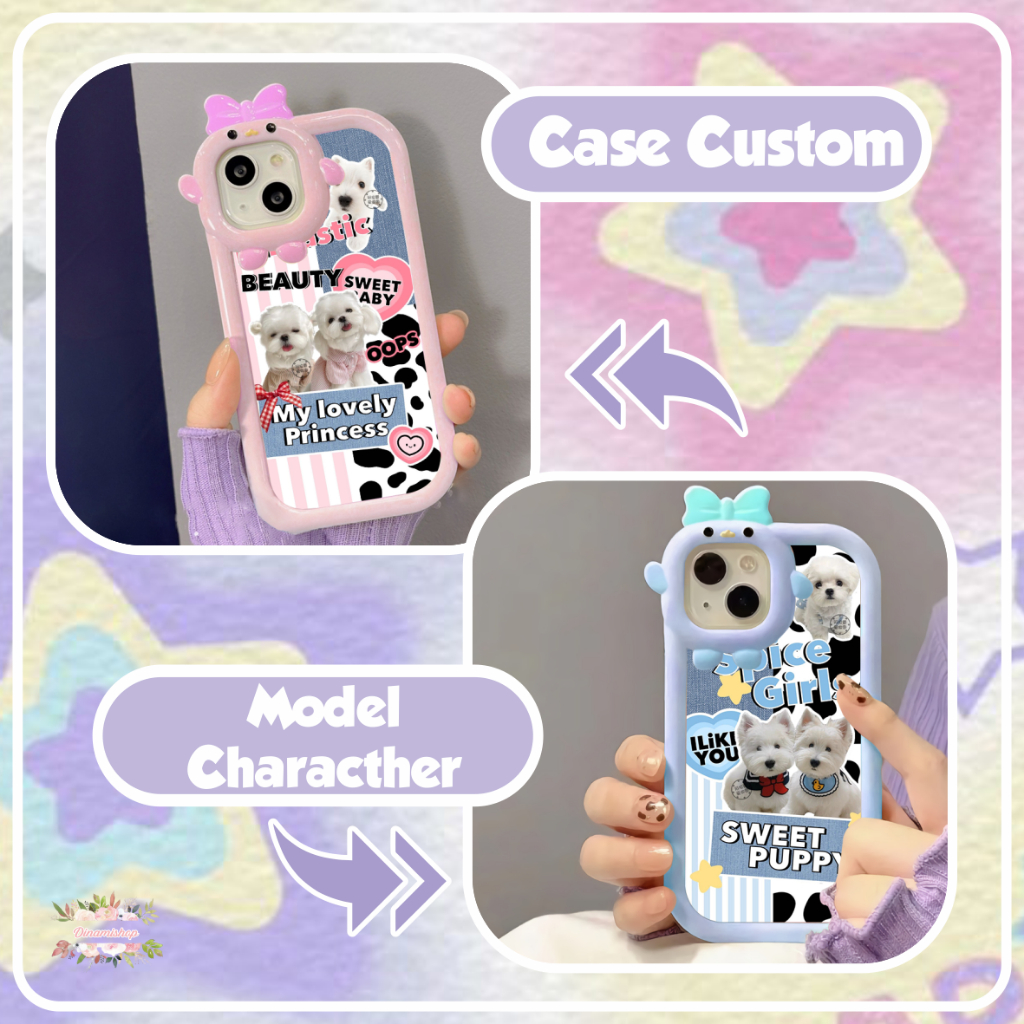 CUSTOM SOFTCASE PITACU FRAME KARAKTER CUSTOM BABAY DOGIE FOR VIVO Y12 Y11 Y15 Y17 Y15S Y01 Y20 Y12S 