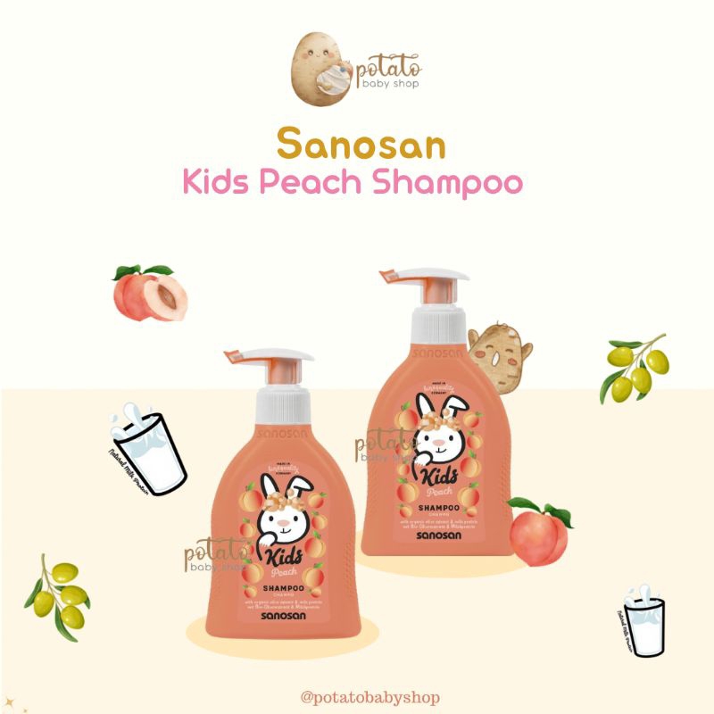 Sanosan Shampoo Peach 200 ml - Sampo Kids