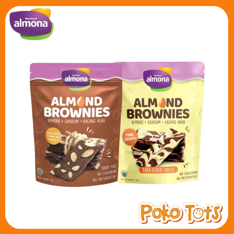 

Almona Almond Brownies Chips 50gr Snack Sehat Almona Cemilan Krispi