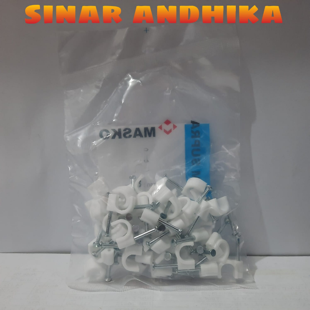 KLEM KABEL SUPRA PAKU BETON MASKO UKURAN 8 MM ISI 50 PCS