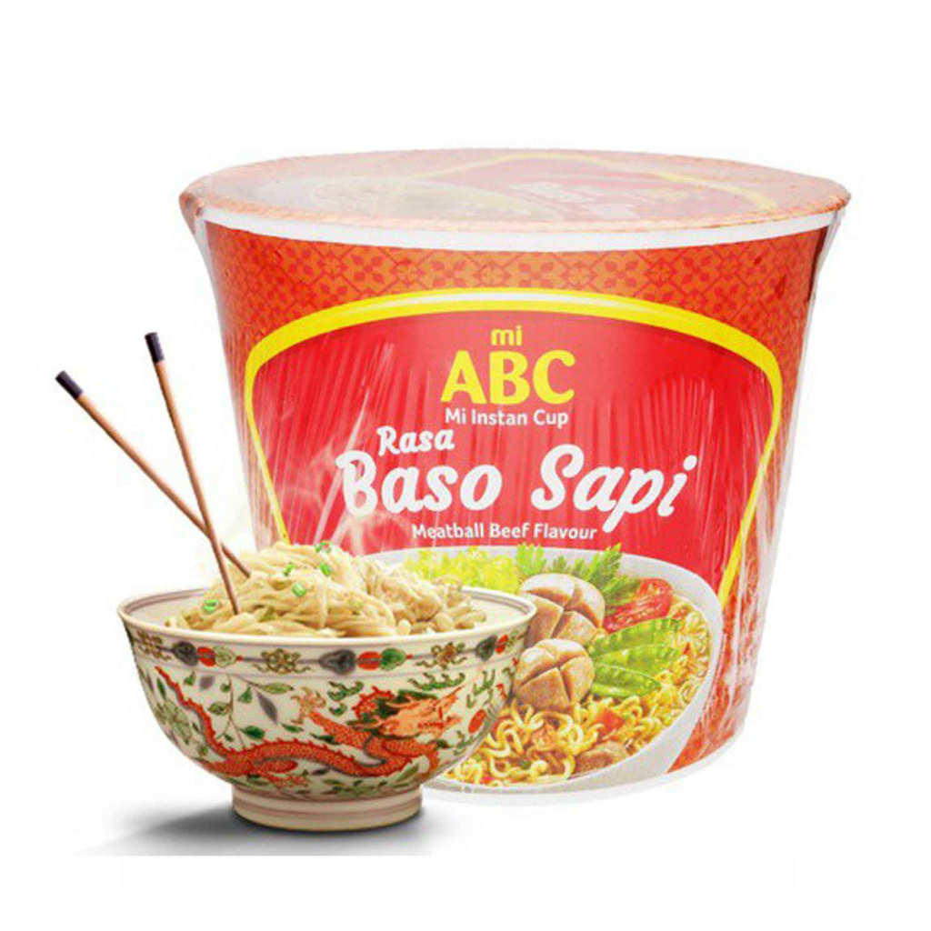 Mie Abc Cup/ Mie Instan Kuah/ Rasa Baso Sapi/ 60gr