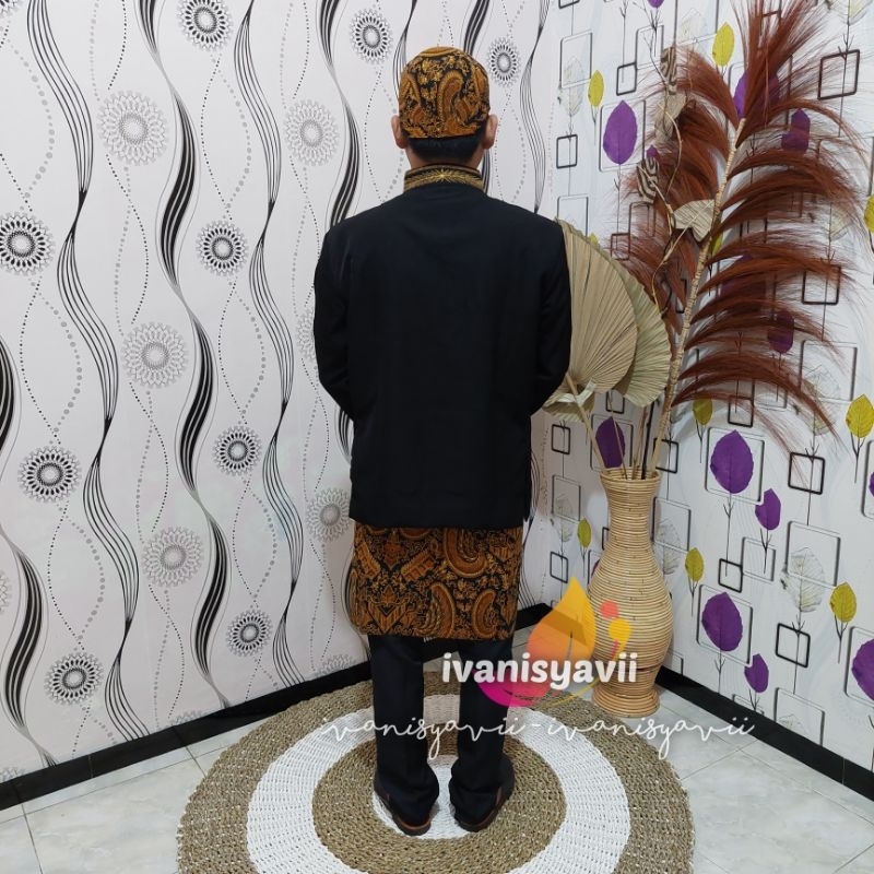 [1set] Pakaian Adat Sunda / Beskap, Sapit Urang + Blangkon | SBSR