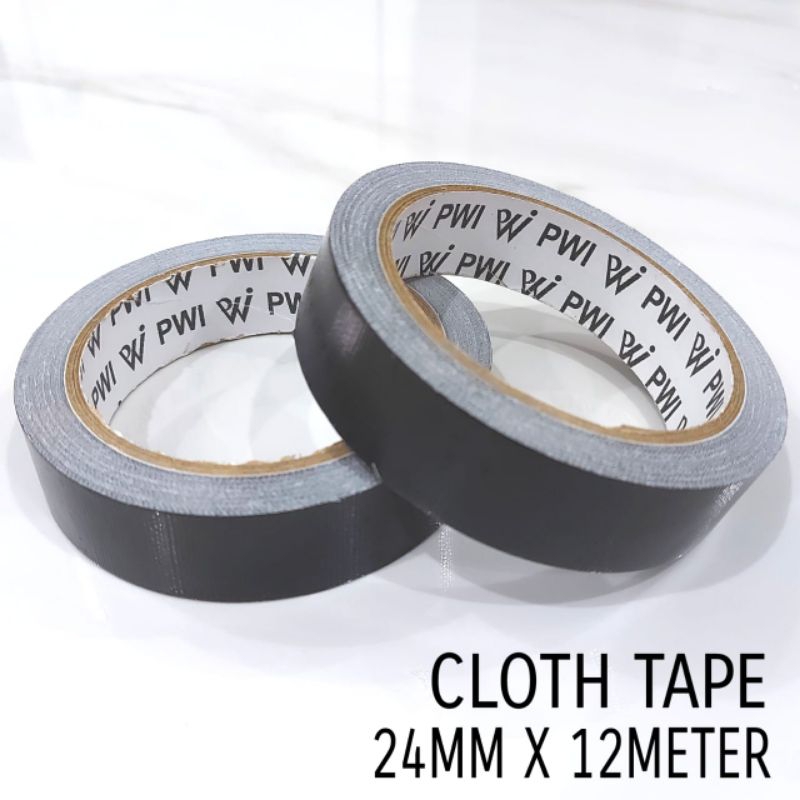 

Cloth Tape 24mm x 12m Black / lakban kain