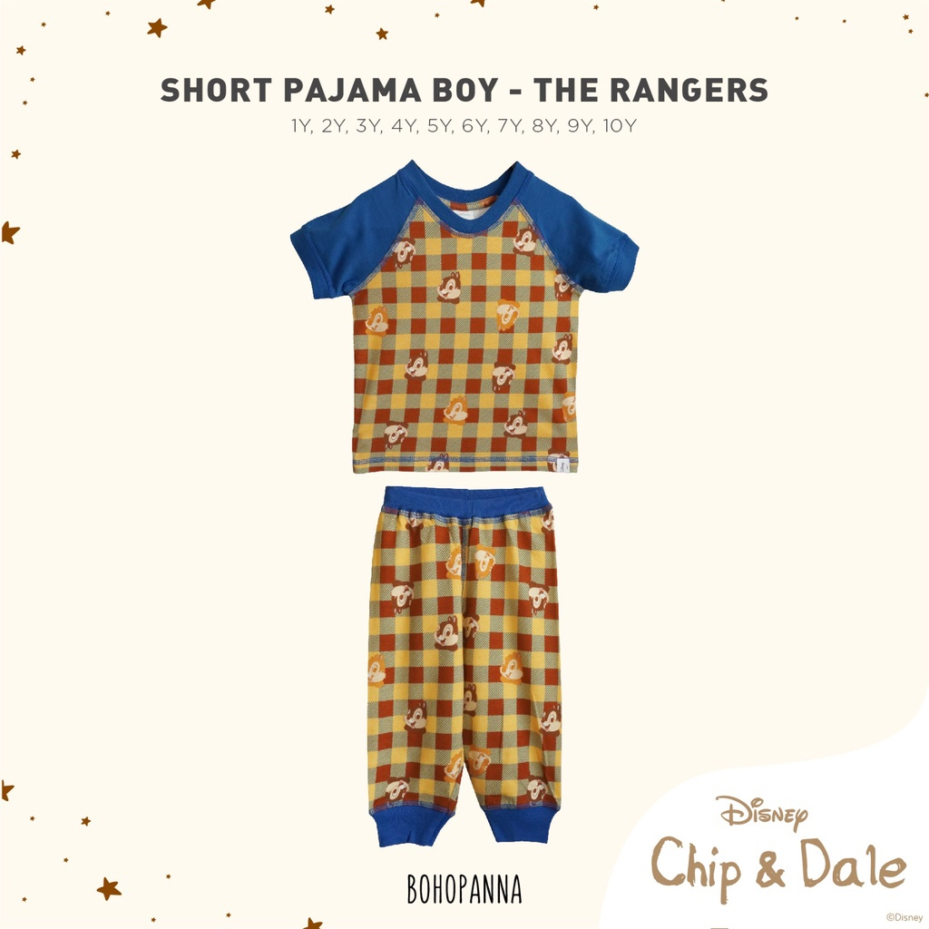 Baju Bayi Setelan Piyama Anak Laki-Laki BOHOPANNA - SHORT PAJAMA BOY 1-6 Tahun