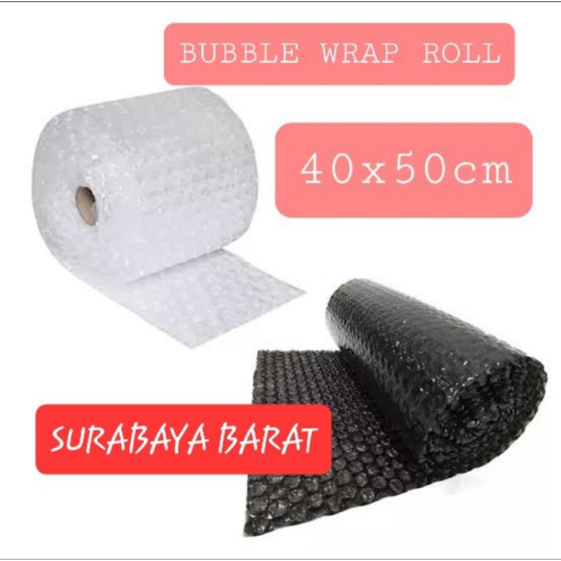 

BABEL WRAP BUBLE WRAP 40cmX50M ROLL BENING/HITAM/PUTIH PLASTIK BUNGKUS PAKET GOSEND SURABAYA