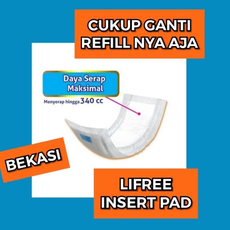 POPOK DEWASA LIFREE CONFIDENCE Insert Pad PADS PEMPERS LANSIA REFILL Penghemat Celana Orang Tua Manu