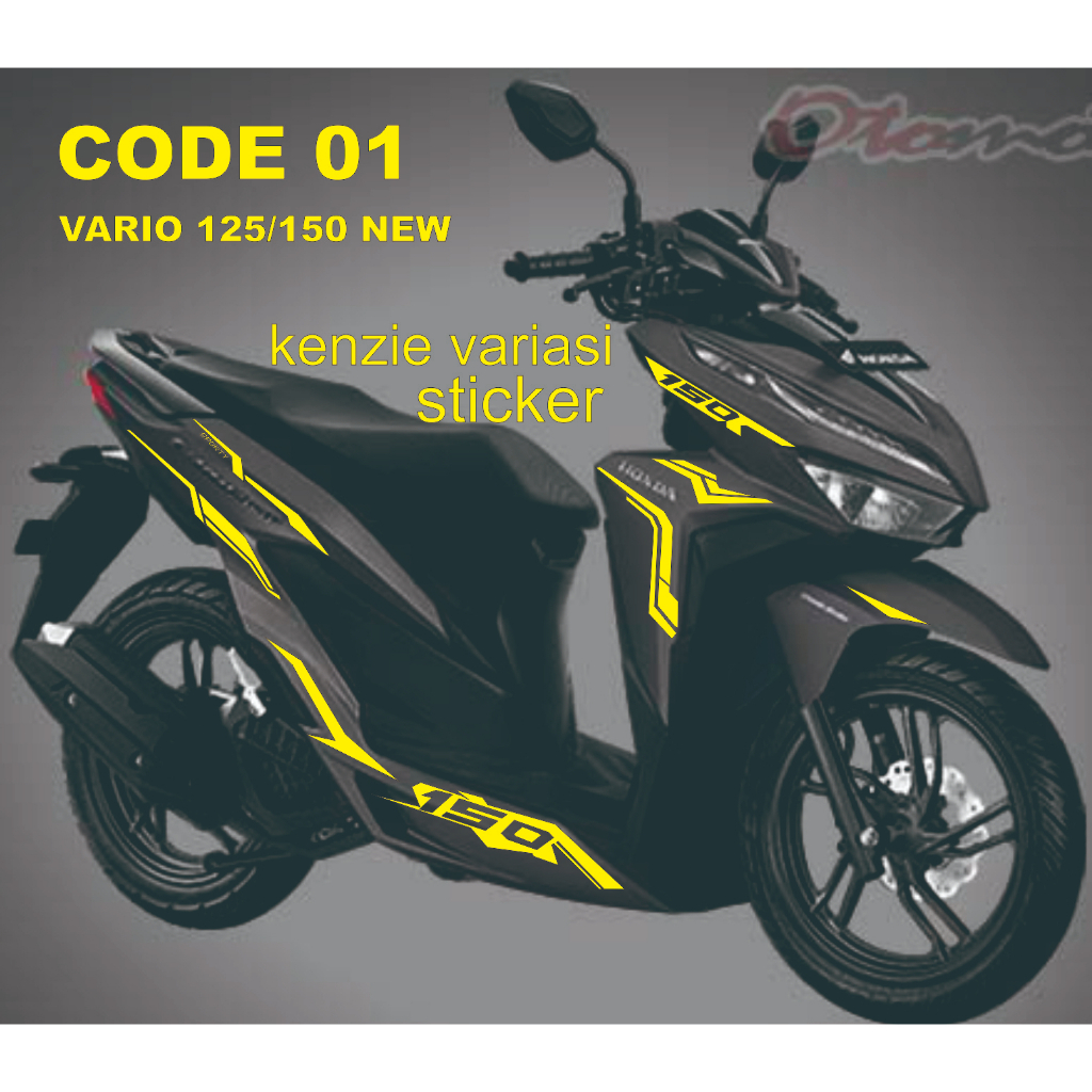 AKSESORIS VARIASI STIKER CUTING STRIPING LIST BODY MOTOR HONDA VARIO 150NEW 2019 #01