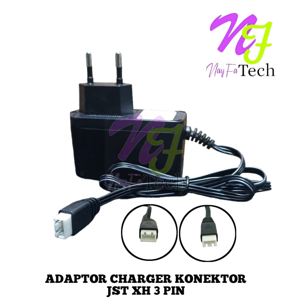 Adaptor Charger/ Alat Cas/ Casan Mainan Anak RC Konektor JST XH 3 PIN