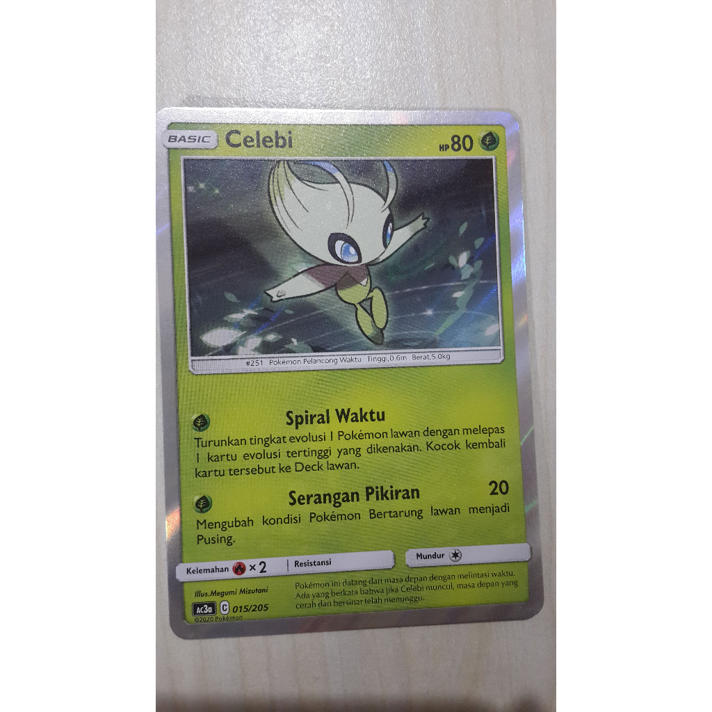 POKEMON TCG INDONESIA CELEBI HOLOGRAM AC3A 015/205