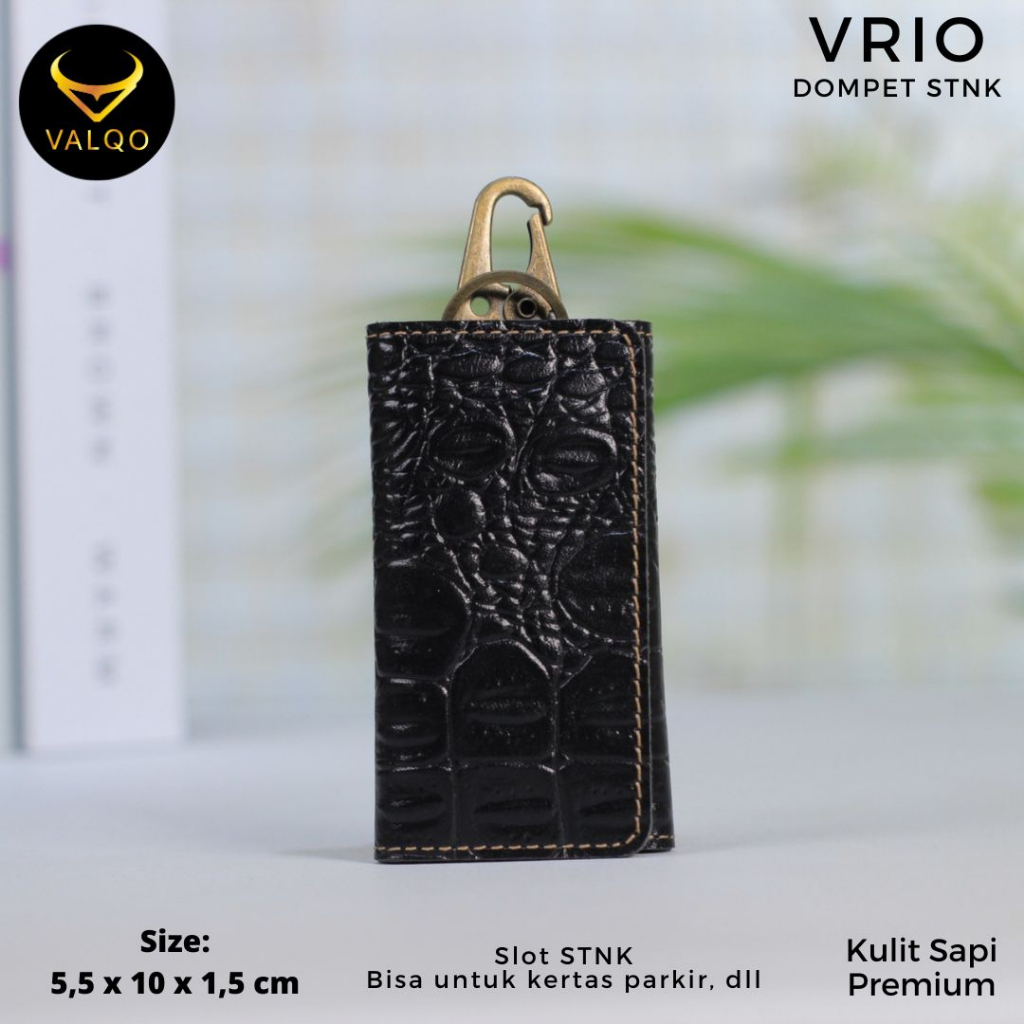 [VALQO] VRIO BY Dompet STNK Gantungan kunci kulit sapi untuk Mobil Motor STNK bisa COD