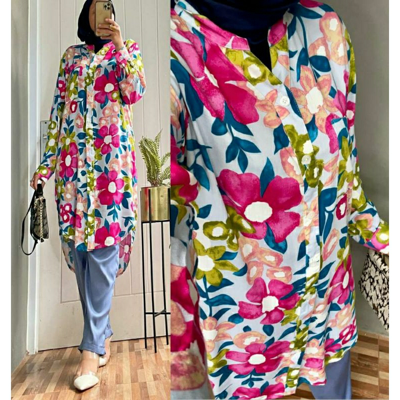 Bianca Set, SETELAN TUNIK + CELANA CANTIK MODIS FIT XL LD 116 TERMURAH OOTD KEKINIAN TERLARIS