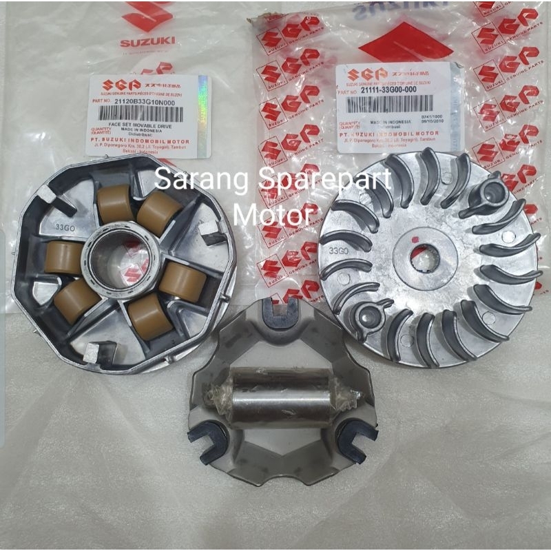 Rumah Roller Assy Set + Kipas Rumah Roller Spin Skywave Skydrive