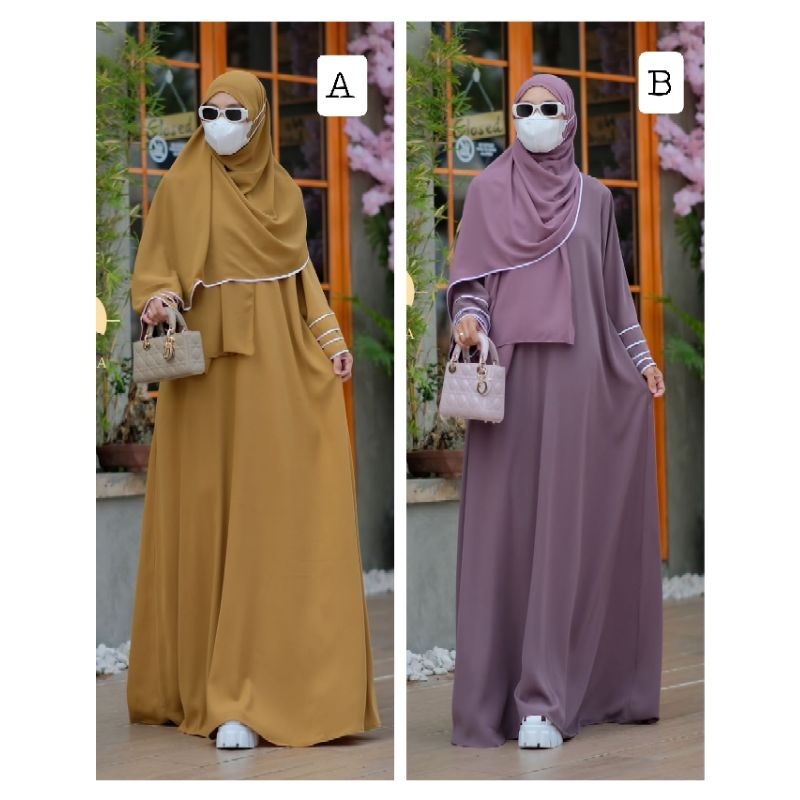 Kirana set original Dlovera gamis set pashmina