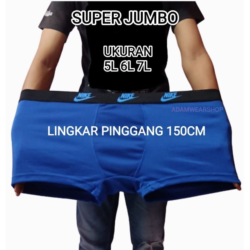 Celana dalam boxer pria super jumbo fit to 7L bb 100kg+